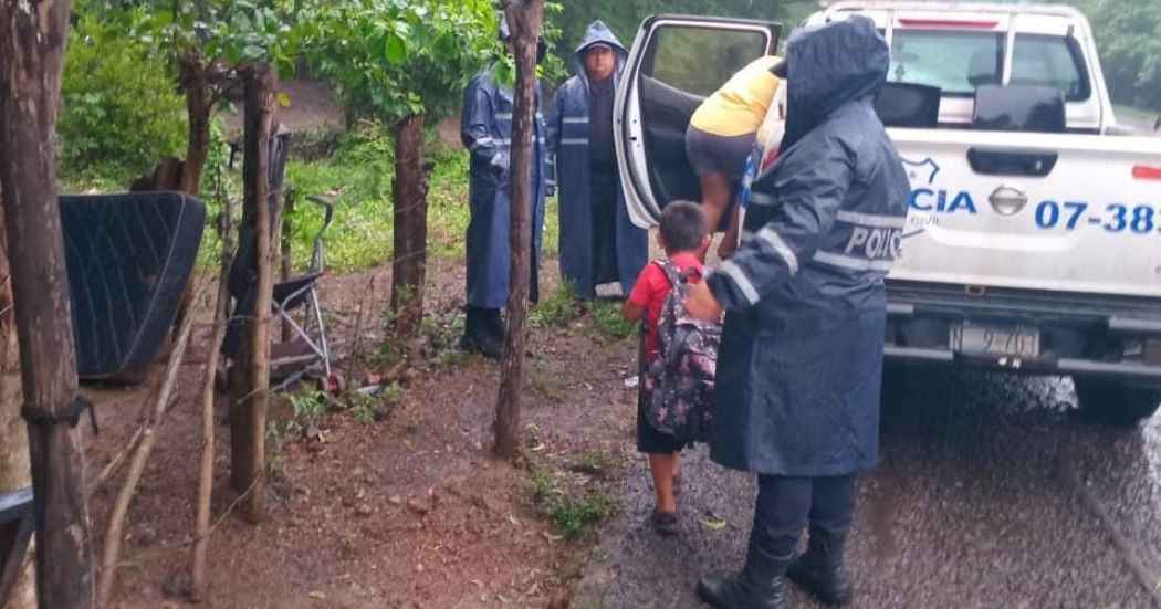 Familias evacuadas en Conchagua
