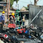 Incendio Consume Locales Comerciales en Santa Tecla.