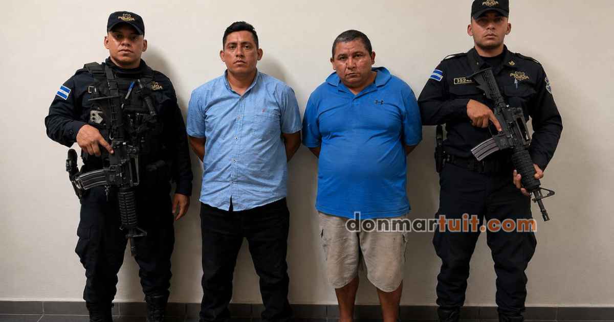 Capturan a sujetos acusados de asesinar a una persona de 66 años en Morazán.